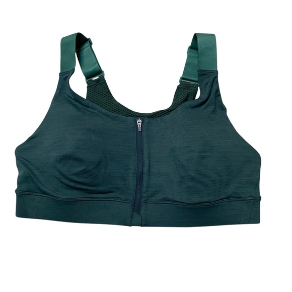 Outdoor Voices Other - Outdoor Voices Powerhouse Mesh Breathable Front Zip Sports Bra in Evergreen